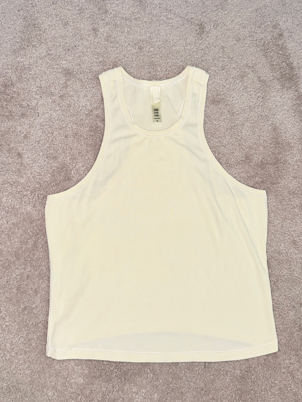 SKIMS Cream Ribbed Tank Top - Picture 1 of 6